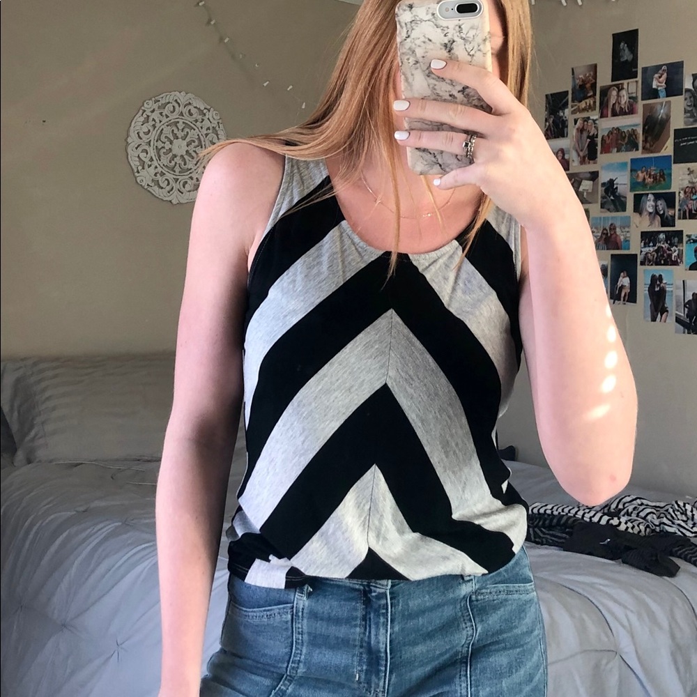 Black & grey tank top